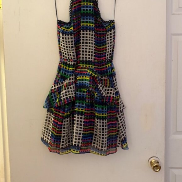 Saloni Geometric Print Silk Dress, Sz 6, NWOT - Picture 11 of 11